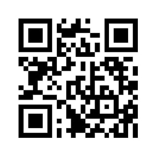 QR code with three position markers for scanning and machine-readable data encoding